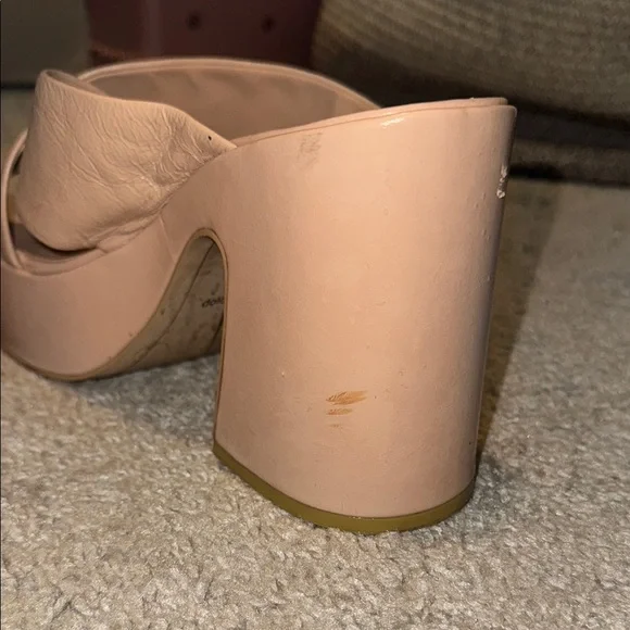Dolce Vita Block Nude Heels - Picture 6 of 6